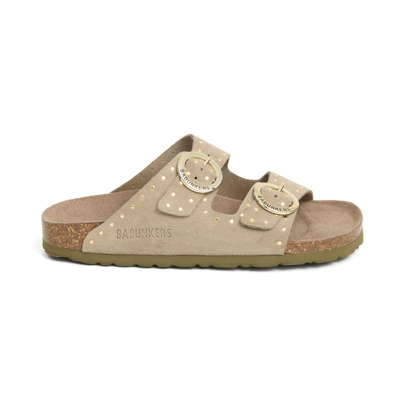Imagen del producto Sandalia Bari Glam Ecru Kaki Mujer