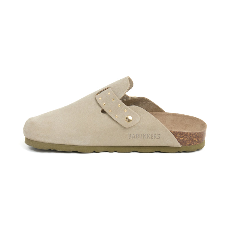 Imagen del producto Zueco Palermo Glam Ecru Kaki Mujer