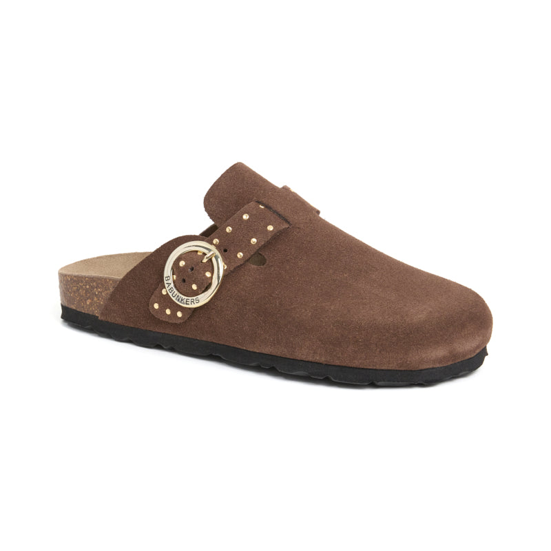 Imagen del producto Zueco Palermo Glam Castaña Marrón Mujer
