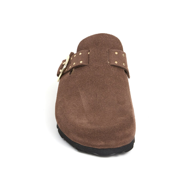 Imagen del producto Zueco Palermo Glam Castaña Marrón Mujer