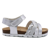 Flickans sandal i silver