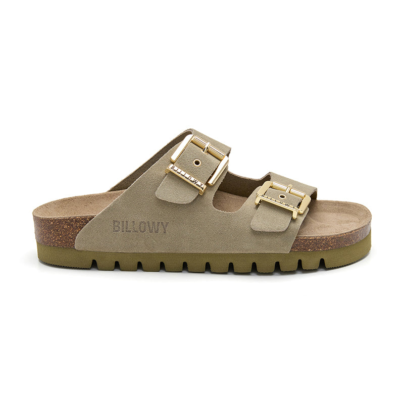 Imagen del producto SANDALIA MALIBÚ PLATAFORMA ECRU KAKI MUJER