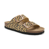 SANDALIA MALIBÚ LEOPARDO MARRON MUJER