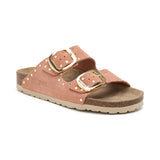 Sandalia Malibu Glam Piel Salmon Mujer