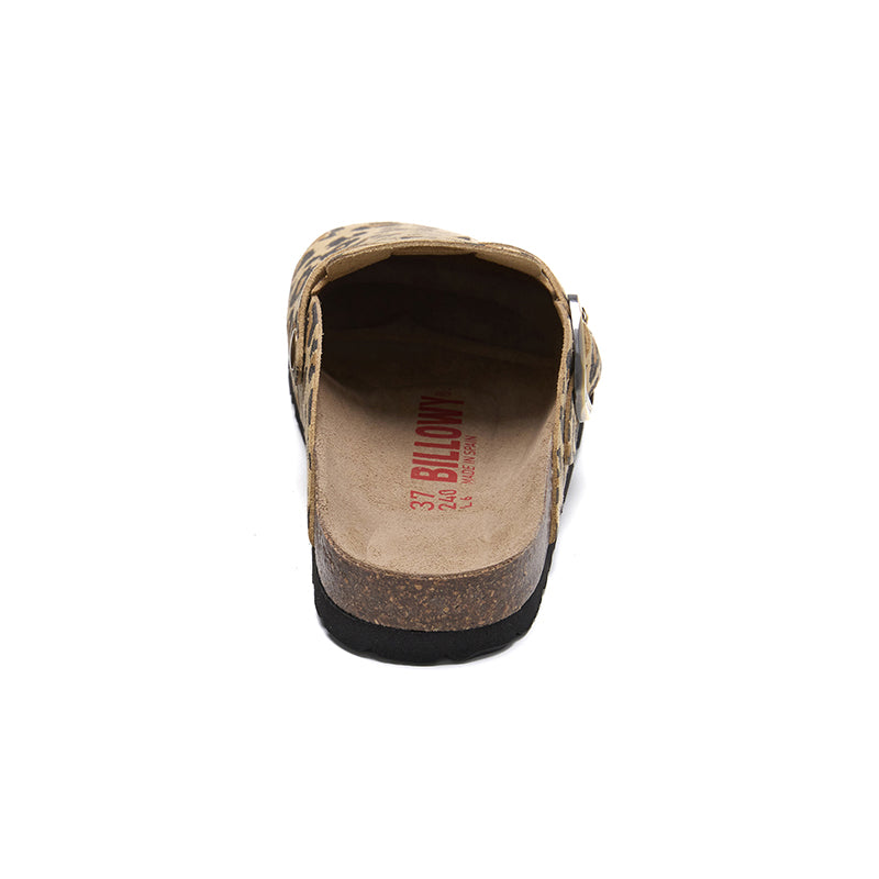 Imagen del producto Zueco Dallas Leopardo Marrón Mujer