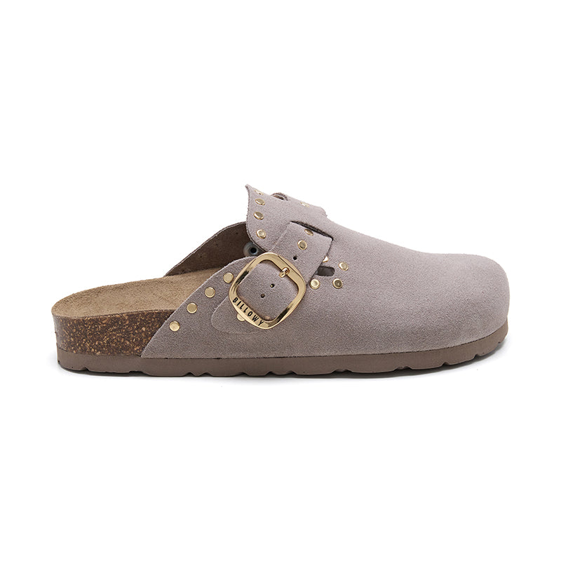 Imagen del producto Zueco Dallas Glam Taupe Marrón Mujer