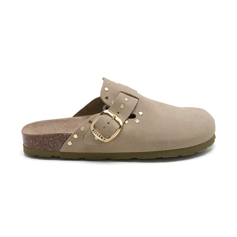 Imagen del producto Zueco Dallas Glam Ecru Kaki Mujer