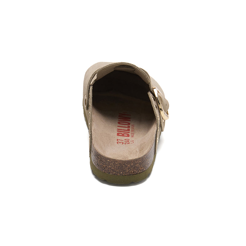 Imagen del producto Zueco Dallas Glam Ecru Kaki Mujer