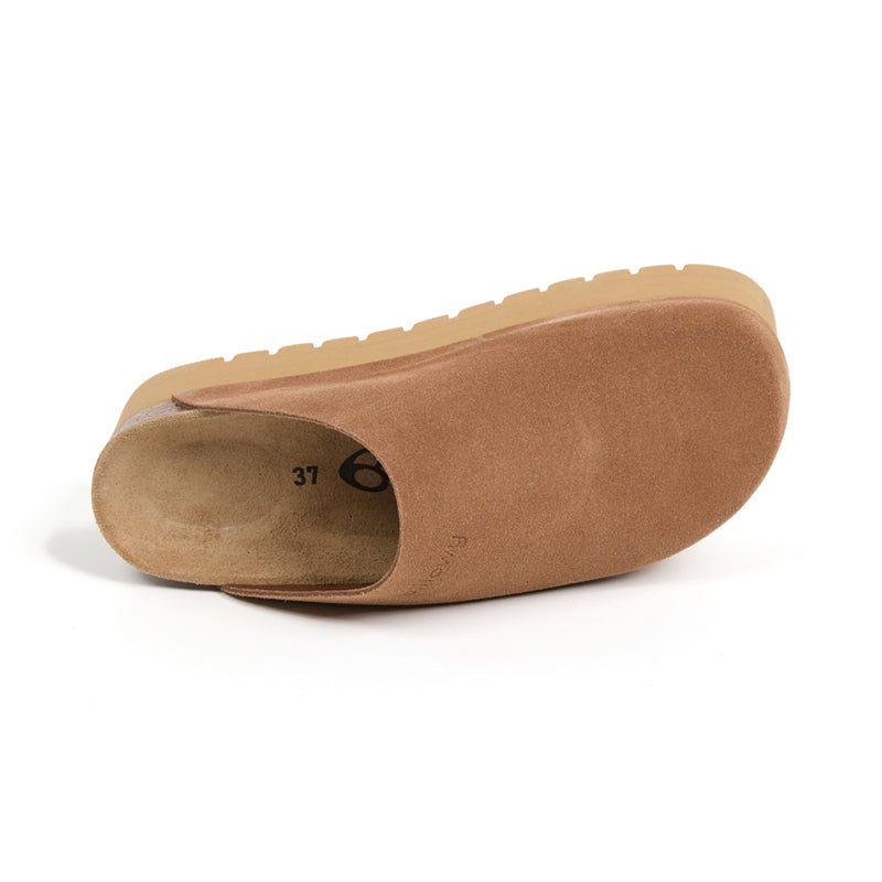 Imagen del producto Zueco Plataforma Cuero Mujer
