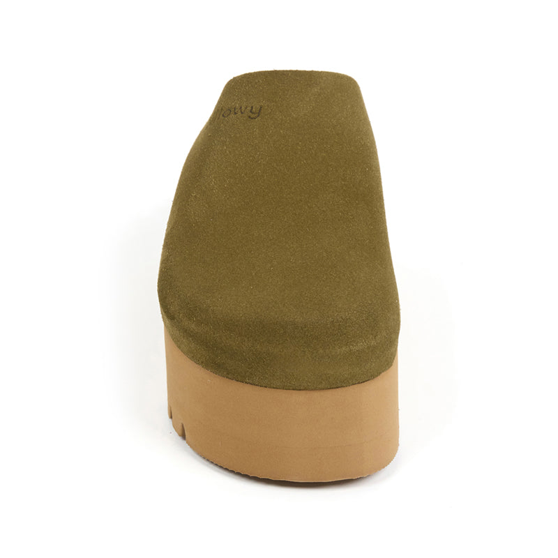 Imagen del producto Zueco Plataforma Kaki Mujer