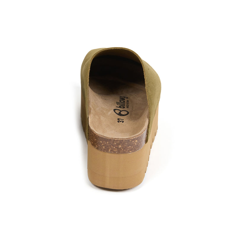Imagen del producto Zueco Plataforma Kaki Mujer