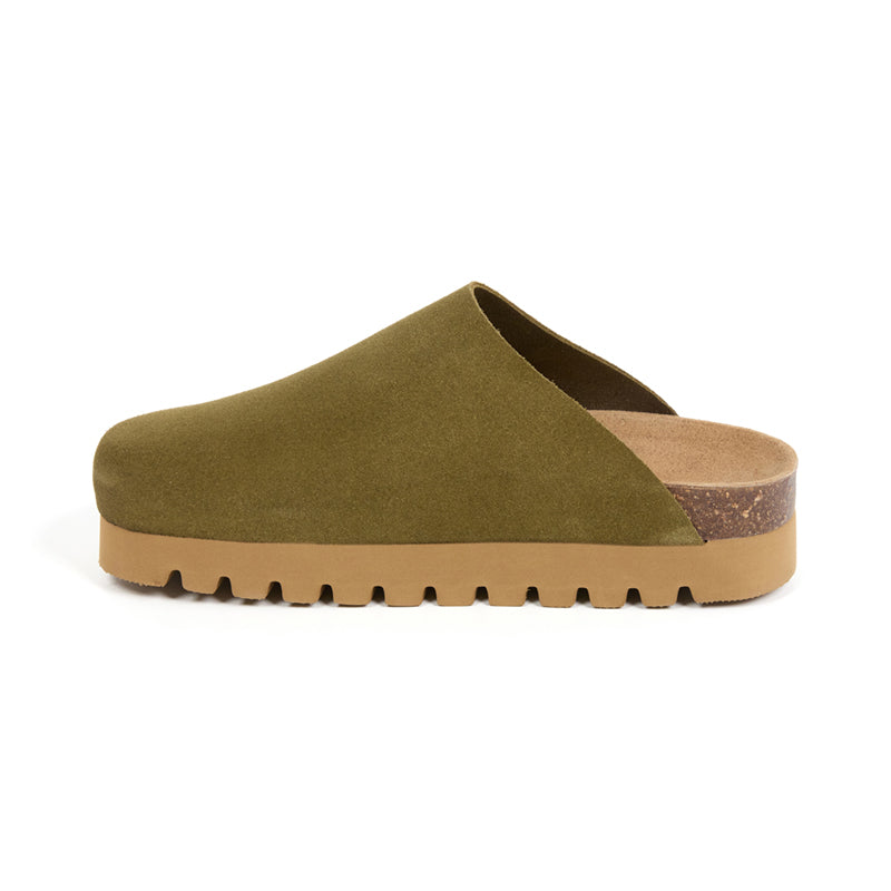 Imagen del producto Zueco Plataforma Kaki Mujer