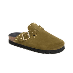 Imagen del producto Zueco Plataforma Kaki Mujer
