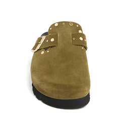 Imagen del producto Zueco Plataforma Kaki Mujer