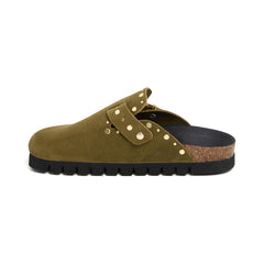Imagen del producto Zueco Plataforma Kaki Mujer