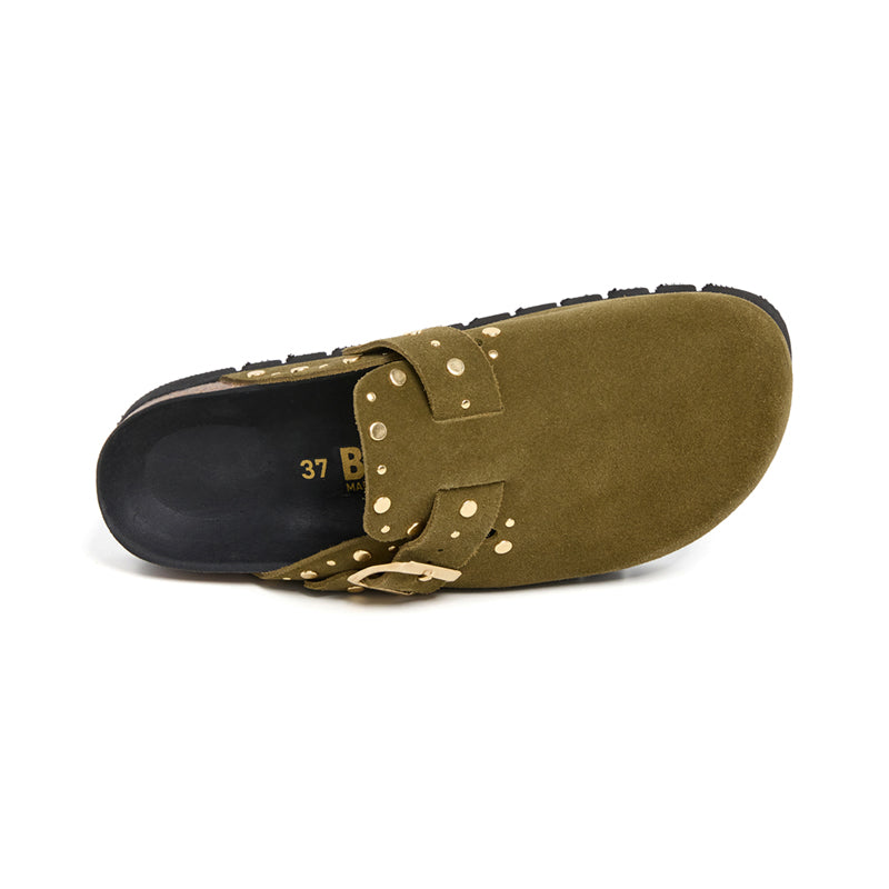 Imagen del producto Zueco Plataforma Kaki Mujer