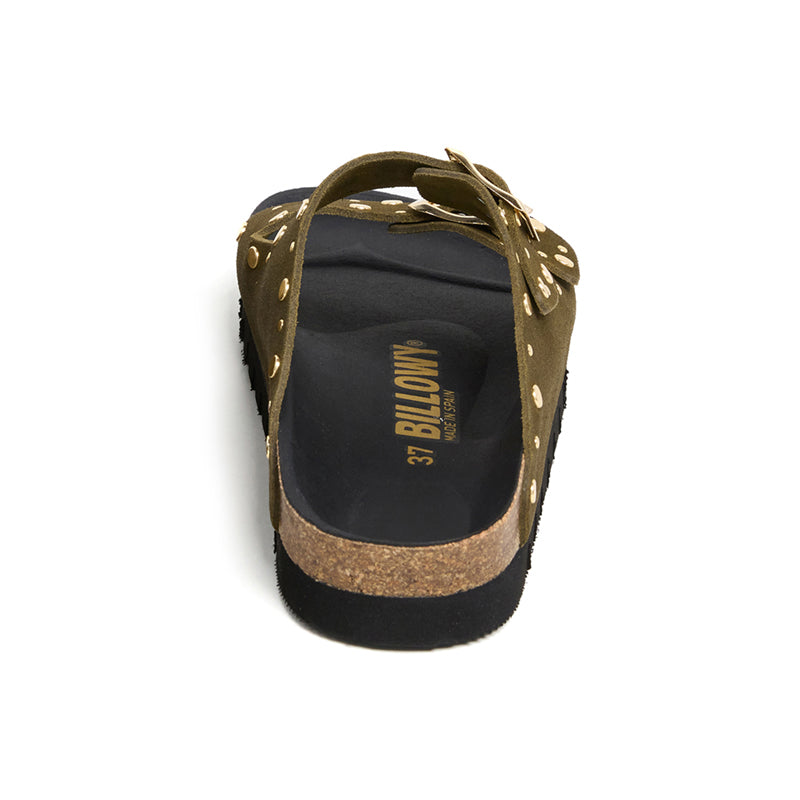 Sandales à Talons Hauts Kaki Pour Femme - Taille 38, Talon 7-9 Cm - Occasion En Très Bon état